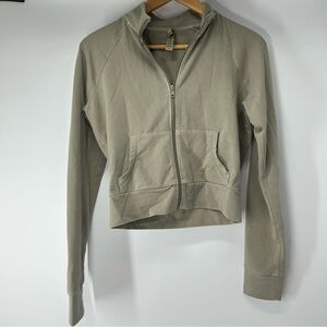 SKIMS Light Green Full Zip Sweatshirt Medium